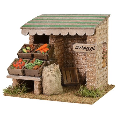 Chiosco ortaggi cm 15x13x13 h altezza, ortaggi, statue