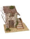 Casita de piedra con escalera lateral cm 19x17x18 h