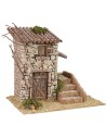 Casita de piedra con escalera lateral cm 19x17x18 h