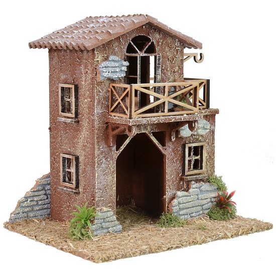 Casa de campo con terrazas cm 20x16x21 h altura