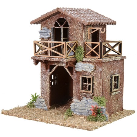 Casa de campo con terrazas cm 20x16x21 h altura