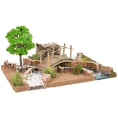 Efecto de profundidad del río con puente cm 26x18x13 h 2