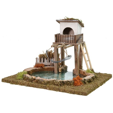 Trabucco sul lago effetto profondità cm 25x20x18 h lago