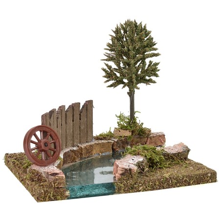 Curva fiume con parapetto cm 16x14x14 h parapetto, fiume