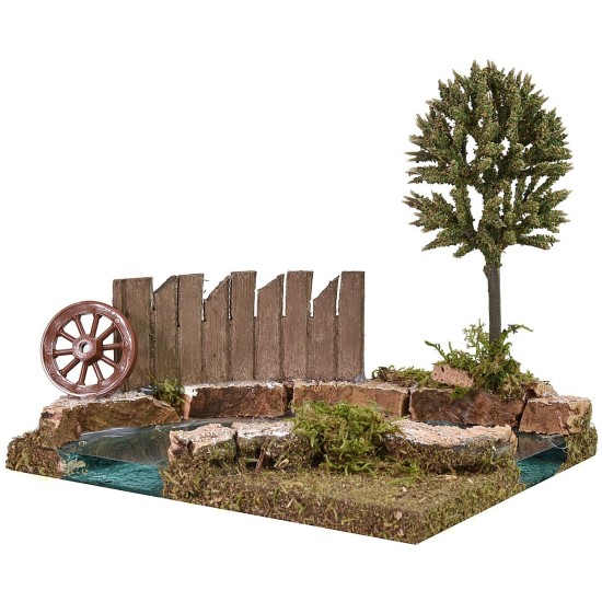 Curva fiume con parapetto cm 16x14x14 h