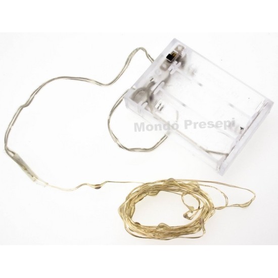 20 led red light necklace - water resistant copper