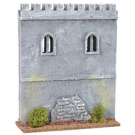 Cinta muraria con merli guelfi cm 15x6x19 h mure, mura