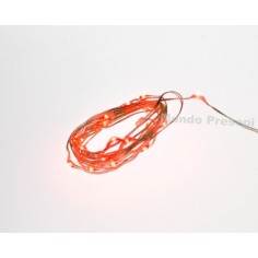 20 led red light necklace - water resistant copper 2