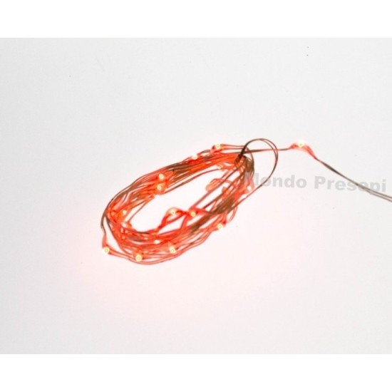 Collar de 20 luces LED rojas - Cobre resistente