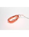 20 led red light necklace - water resistant copper