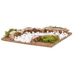 Curva camino de tierra cm 12x12x2 h camino, musgo, curva 2