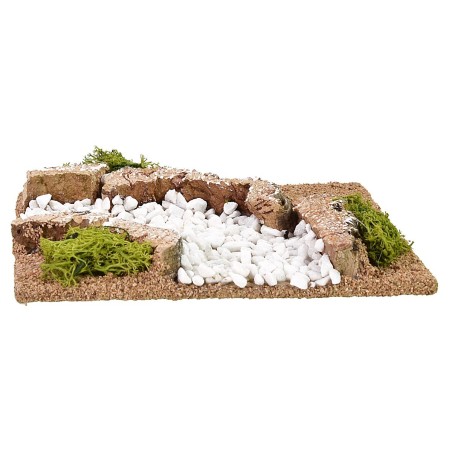 Curva camino de tierra cm 12x12x2 h camino, musgo, curva