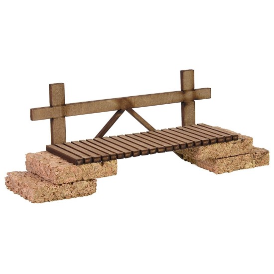 Puente de madera cm 17x4x6 h madera, altura, estatuas, puente