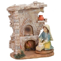 Bottega in resina con fornaia cm 12,5x7x14,5 h