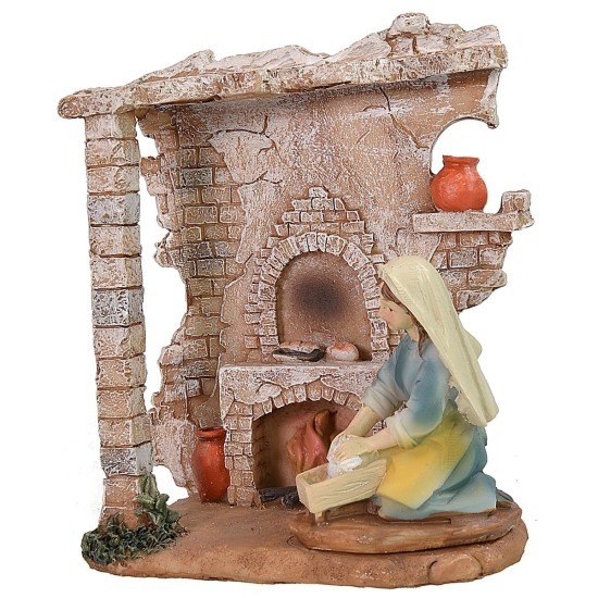 Tienda en resina con panadera de 12,5x7x14,5 cm de altura, resina, altura