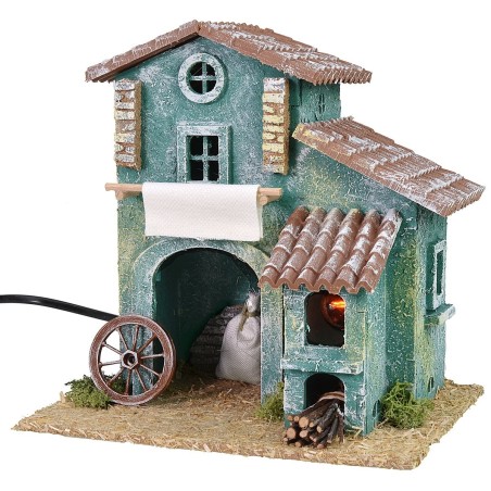 Cascina in legno con forno funzionante cm 20x16x21 h altezza