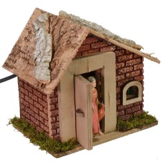 Donna che esce e apre la porta serie Landi 10 cm 2