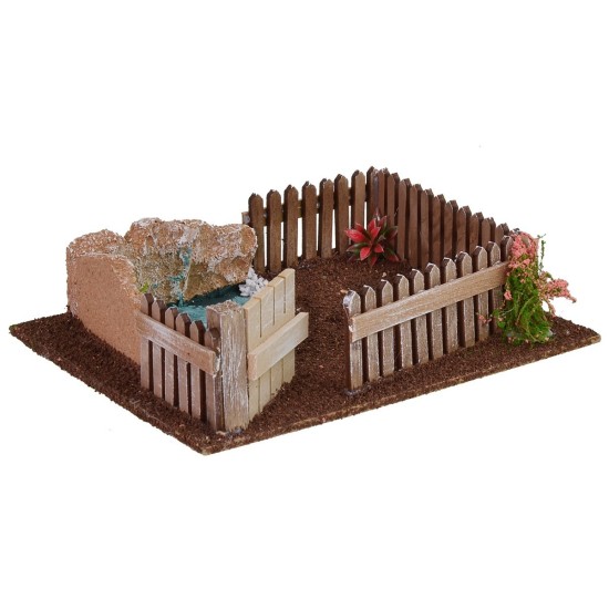 Recinto con stagno cm 19x15x5 h