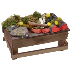 Bancarella del pesce cm 12x7x6,5 h banco, altezza, pesce 2