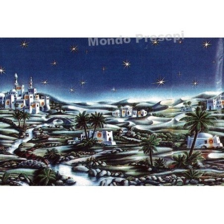 Fondale metallizzato Cm 100x70 - 723A Mondo Presepi