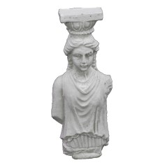 Lesena con statua a mezzo busto cm 2,3x0,9x7 h lesena, gesso 2