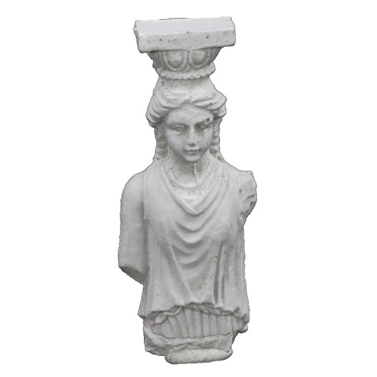 Lesena con statua a mezzo busto cm 2,3x0,9x6,2 h