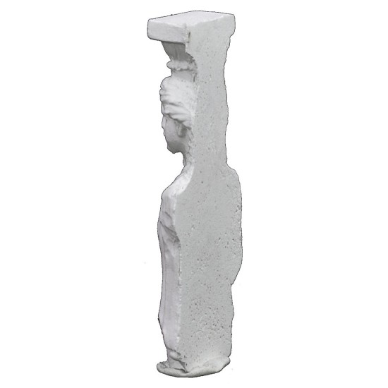 Lesena con estatua de medio busto de 2,3x0,9x7 cm de altura, yeso.