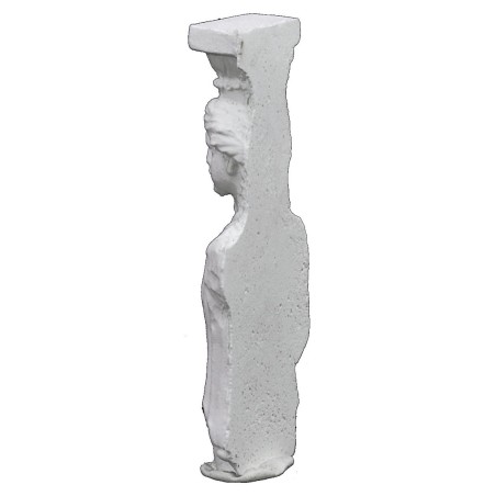 Lesena con estatua de medio busto de 2,3x0,9x7 cm de altura, yeso.