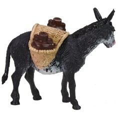 Burro con carga de ánforas cm 10x3x8 h altura, estatuas, burro. 2
