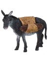 Asino con carico di legna cm 10x3x8 h