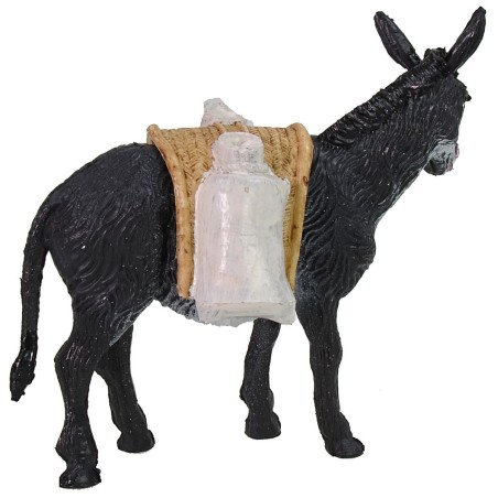 Asino con carico di farina cm 10x3x8 h altezza, farina, asino
