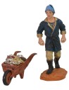 Hombre con carretilla de peces cm 10 Oliver