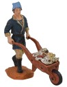 Hombre con carretilla de peces cm 10 Oliver