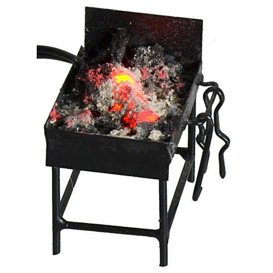 Forge with flickering embers effect at low voltage 3.5 Volt