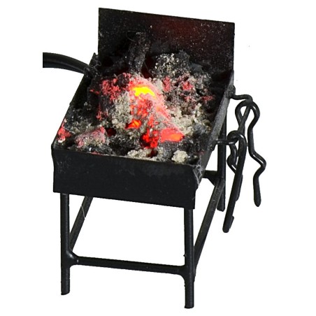 Forge with flickering embers effect at low voltage 3.5 Volt