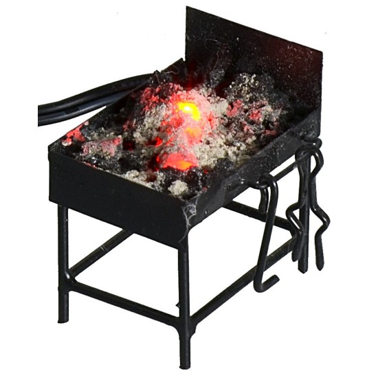 Forge with flickering embers effect at low voltage 3.5 Volt