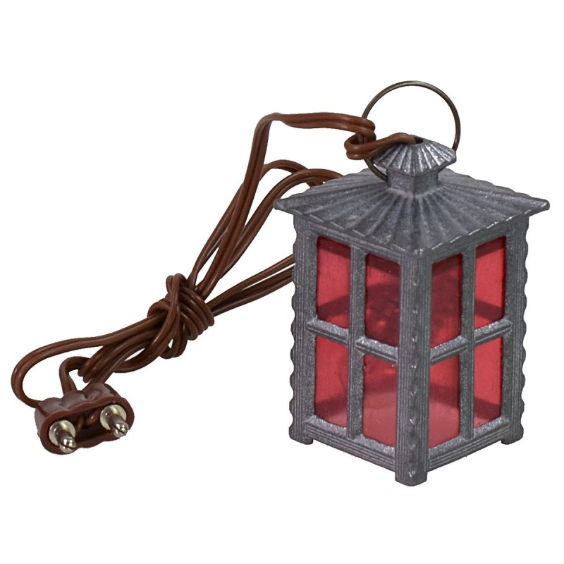 Lanterna rossa 3,5 volt cm 2,4x2,4x4,4 h