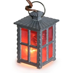 Lanterna rossa 3,5 volt cm 2,4x2,4x4,4 h 2