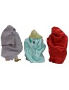 Conjunto de 3 Reyes Magos de 11-12 cm con ropa de tela