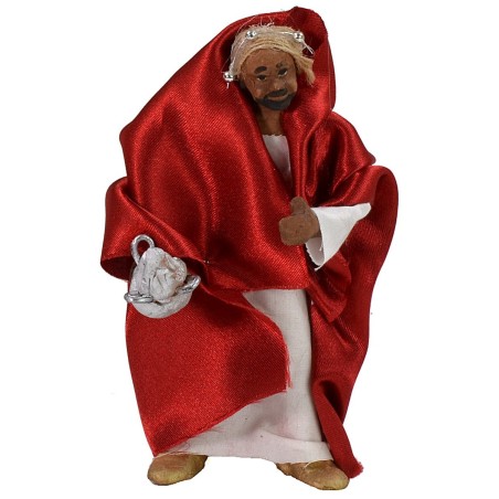 Conjunto de 3 Reyes Magos de 11-12 cm con ropa de tela