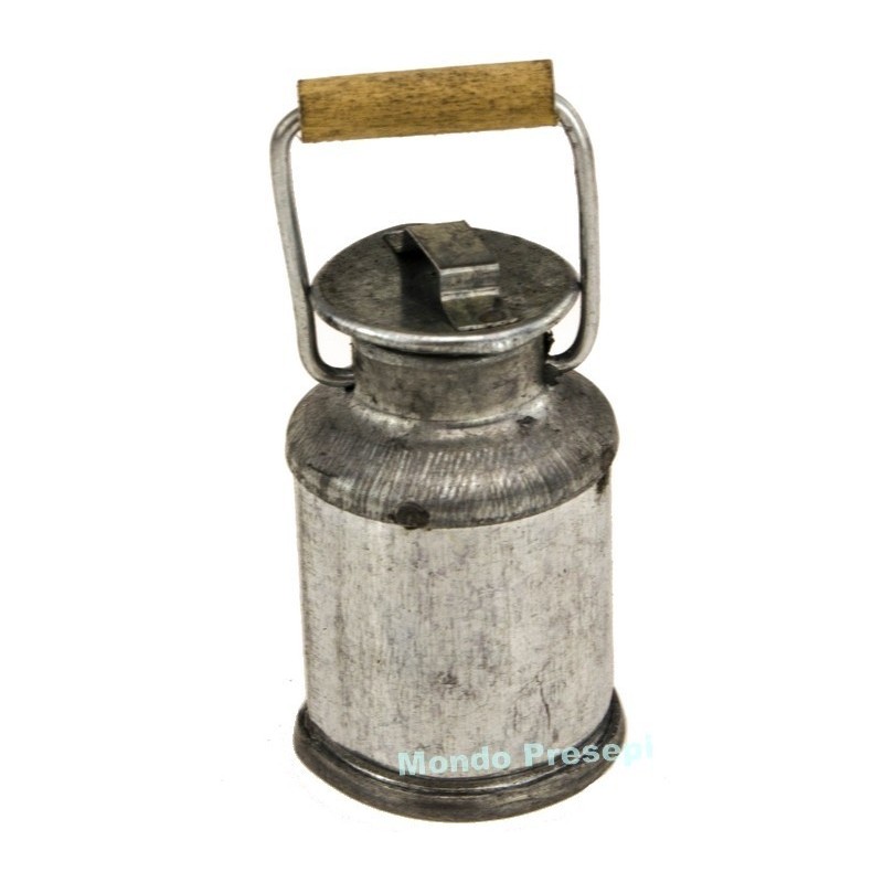 Milk can with wooden handle 4.5 cm