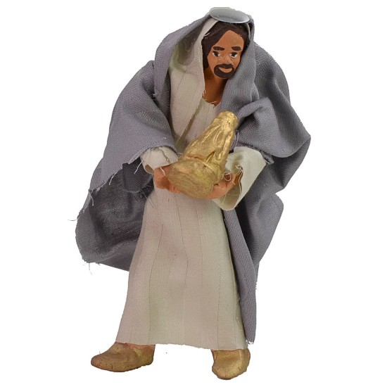 Conjunto de 3 Reyes Magos de 11-12 cm con ropa de tela