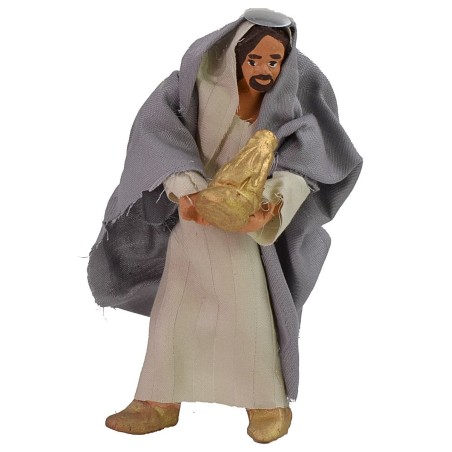 Conjunto de 3 Reyes Magos de 11-12 cm con ropa de tela