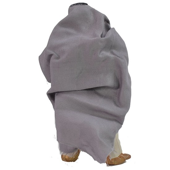 Juego de 3 Reyes Magos de 11-12 cm con vestimenta de tela, magos.