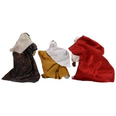 Set 3 Re Magi 9 cm vestiti in tessuto tessuto, sono, statue 2