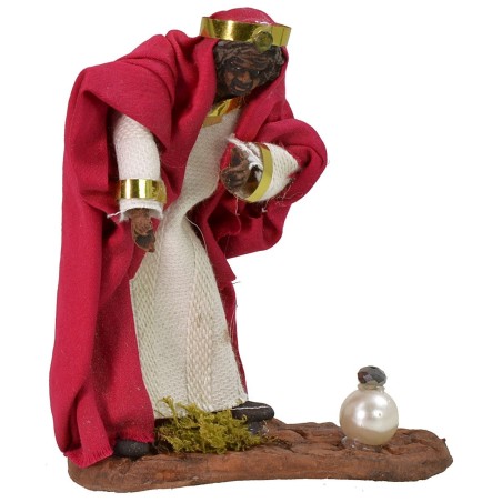 Set 3 Re Magi 11 cm vestiti in tessuto base, tessuto, altezza