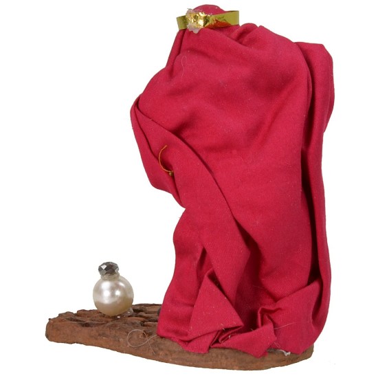 Conjunto de 3 Reyes Magos de 11 cm con vestimenta de tela básica, tela, altura