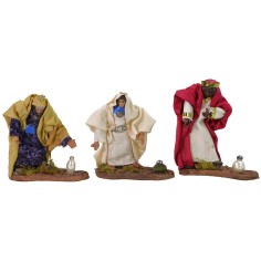 Set 3 Re Magi 11 cm vestiti in tessuto base, tessuto, altezza