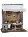 Pasture setting with wood oven for presepe cm 24,5x17, 5x26 h