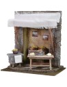 Pasture setting with wood oven for presepe cm 24,5x17, 5x26 h